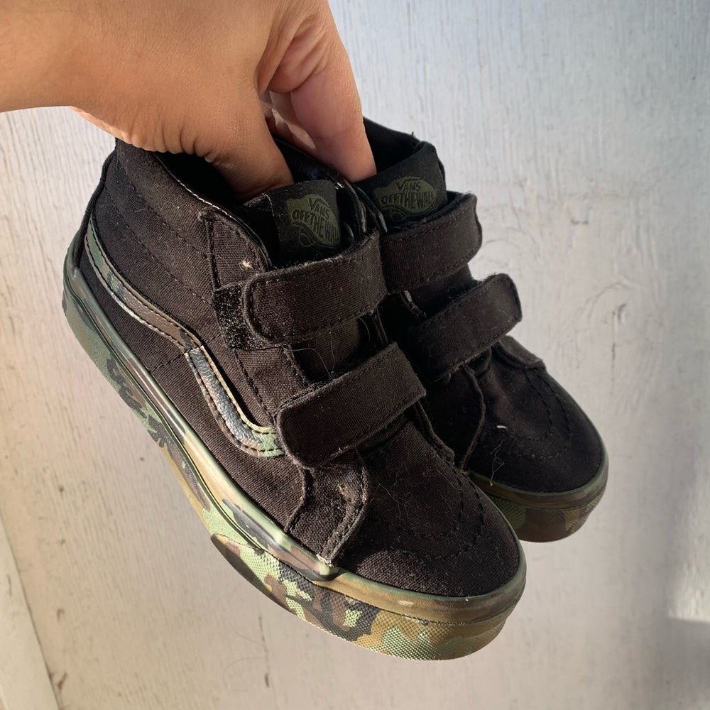 Youth black & camo vans